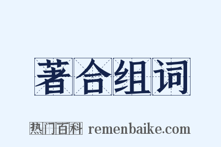 著合组词是什么意思的图片